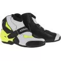 ALPINESTARS Мотоботы SMX-1 R VENTED, Размер: 40, Цвет: Black/White/Yellow Fluorescent