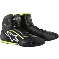 ALPINESTARS Мотоботы FASTER 2, Размер: 9, Цвет: Black/White/Yellow Fluorescent