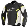 ALPINESTARS Мотокуртка кожаная GP PLUS R V2 AIRFLOW, Размер: 48, Цвет: Black/White/Yellow Fluorescent