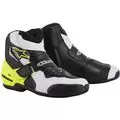 ALPINESTARS Мотоботы SMX-1 R, Размер: 42, Цвет: Black/White/Yellow Fluorescent