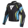 DAINESE Мотокуртка ESTREMA AIR, Размер: 54, Цвет: Black/Fire-Blue/Fluo-Yellow