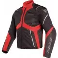 DAINESE Мотокуртка SAURIS D-DRY, Размер: 52, Цвет: black/tour red/light gray