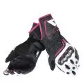DAINESE Мотоперчатки CARBON D1 LONG женские, Размер: L, Цвет: black/white/ fucsia