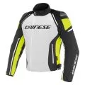 DAINESE Мотокуртка RACING 3 D-DRY, Размер: 54, Цвет: White/Black/Yellow
