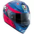 AGV Шлем K3 SV, Размер: L, Цвет: REPLICA - GUY MARTIN PINK/BLUE