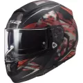 LS2 Шлем FF397 VECTOR EVO, Размер: XXL, Цвет: STENCIL Matt Black Red