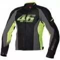 DAINESE Мотокуртка VR46 AIR, Размер: 50, Цвет: Black/Fluo-yellоw