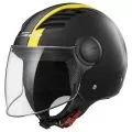 LS2 Шлем OF562 AIRFLOW, Размер: L, Цвет: METROPOLIS Matt Black H-V Yellow