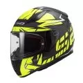 LS2 Шлем FF353 RAPID, Размер: XL, Цвет: CROMO MATT BLACK H-V YELLOW