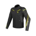 DAINESE Мотокуртка Street Master Leather-Tex, Размер: 52, Цвет: Black/Black/Fluo-Yellow