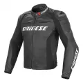 DAINESE Мотокуртка кожаная RACING D1, Размер: 60, Цвет: Black/Black/Black