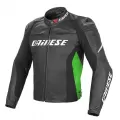 DAINESE Мотокуртка кожаная RACING D1, Размер: 56, Цвет: black/green