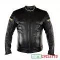 MOTOCYCLETTO Мотокуртка кожаная CAFE RACER, Размер: S, Цвет: черный