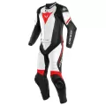 DAINESE Мотокомбинезон LAGUNA SECA 4 2PCS, Размер: 48, Цвет: Black-Matt/White/Fluo-Red