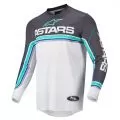 ALPINESTARS Джерси FLUID, Размер: XL, Цвет: SPEED Anthracite/Light Gray/Blue 2022
