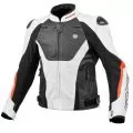 KOMINE Мотокуртка кожаная LJ-536, Размер: 3XL, Цвет: BLACK/WHITE