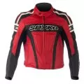 SPYKE Мотокуртка кожаная Kaver GP, Размер: M, Цвет: красно-черный