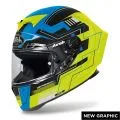 AIROH Шлем GP550 S, Размер: L, Цвет: Challenge blue/yellow matt