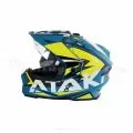 ATAKI Шлем JK802, Размер: M, Цвет: Rampage синий/Hi-Vis желтый глянцевый