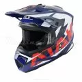 ATAKI Шлем JK801, Размер: XL, Цвет: Rampage синий/красный глянцевый