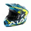 ATAKI Шлем JK801, Размер: S, Цвет: Rampage синий/желтый глянцевый