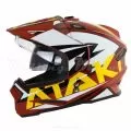 ATAKI Шлем JK802, Размер: XL, Цвет: Rampage коричневый/желтый глянцевый