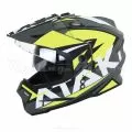 ATAKI Шлем JK802, Размер: S, Цвет: Rampage Hi-Vis желтый/серый матовый