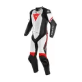 DAINESE Мотокомбинезон LAGUNA SECA 4 2PCS PERF., Размер: 44, Цвет: Black-Matt/White/Fluo-Red