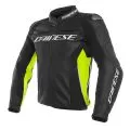 DAINESE Мотокуртка кожаная RACING 3, Размер: 50, Цвет: Black/Black/Fluo-Yellow