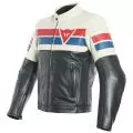 DAINESE Мотокуртка кожаная 8-TRACK, Размер: 64, Цвет: Black/Ice/Red