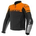 DAINESE Мотокуртка кожаная AGILE, Размер: 54, Цвет: Black-Matt/Orange/Charcoal-Gray