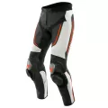 DAINESE Мотоштаны кожаные ALPHA PERF., Размер: 48, Цвет: White/Black/Fluo-Red