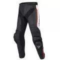 DAINESE Мотоштаны кожаные MISANO, Размер: 46, Цвет: Black/White/Fluo-Red