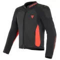 DAINESE Мотокуртка кожаная INTREPIDA PERF., Размер: 50, Цвет: Black/Black-Matt/Fluo-Red
