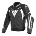 DAINESE Мотокуртка кожаная SUPER SPEED 3 PERF., Размер: 44, Цвет: Black/White/White