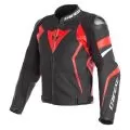 DAINESE Мотокуртка кожаная AVRO 4, Размер: 46, Цвет: Black-Matt/Lava-Red/White
