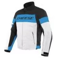 DAINESE Мотокуртка SAETTA D-DRY, Размер: 58, Цвет: White/Performance-Blue/Black