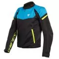 DAINESE Мотокуртка BORA AIR, Размер: 48, Цвет: Black/Fire-Blue/Fluo-Yellow
