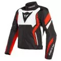 DAINESE Мотокуртка EDGE, Размер: 50, Цвет: Black/White/Fluo-Red