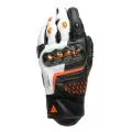 DAINESE Мотоперчатки CARBON 3 SHORT, Размер: L, Цвет: Black/White/Flame-Orange