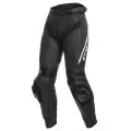 DAINESE Мотоштаны кожаные DELTA 3 PERF. женские, Размер: 42, Цвет: Black/Black/White