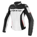 DAINESE Мотокуртка кожаная RACING 3 женская, Размер: 38, Цвет: Black/White/Red