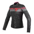 DAINESE Мотокуртка кожаная BLACKJACK женская, Размер: 42, Цвет: black/red