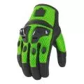 ICON Мотоперчатки Justice Mesh, Размер: XL, Цвет: Зеленый