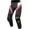 ALPINESTARS Мотоштаны кожаные MISSILE женские, Размер: 48, Цвет: Black/White/Fuchsia