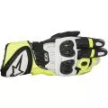 ALPINESTARS Мотоперчатки GP PLUS R, Размер: XL, Цвет: Black/White/Yellow Fluorescent