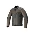 ALPINESTARS Мотокуртка кожаная BURSTUN, Размер: 58, Цвет: black/brown