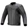ALPINESTARS Мотокуртка кожаная FASTER V2, Размер: 60, Цвет: Black-Black