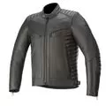 ALPINESTARS Мотокуртка кожаная BURSTUN, Размер: 58, Цвет: Black