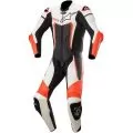 ALPINESTARS Мотокомбинезон MOTEGI V3 1 PC, Размер: 48, Цвет: Black-White-Red Fluo